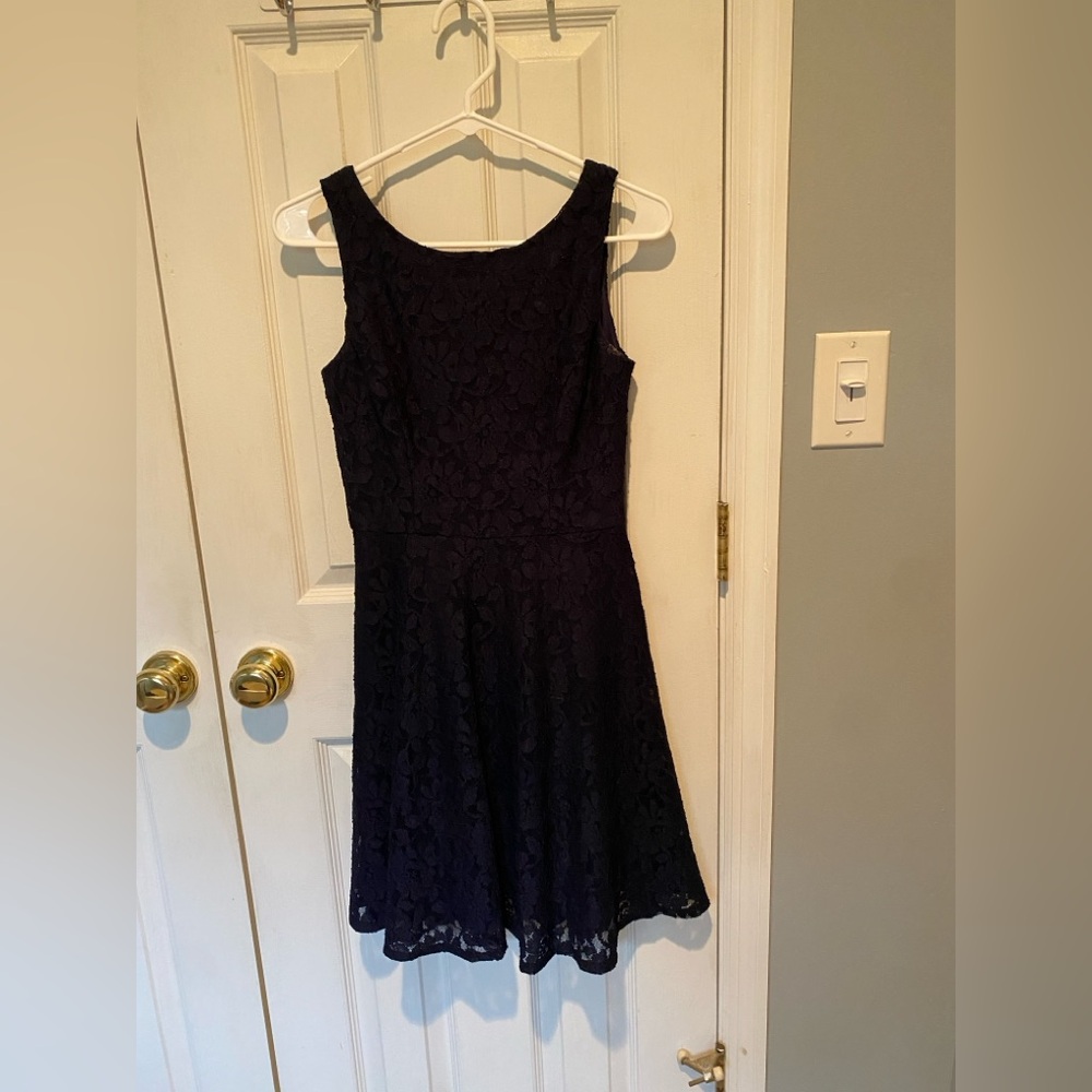 Elegant Blue Lace Dress